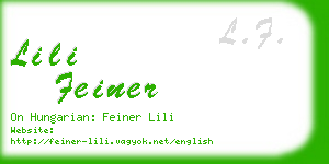 lili feiner business card